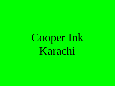 Cooper Ink Karachi